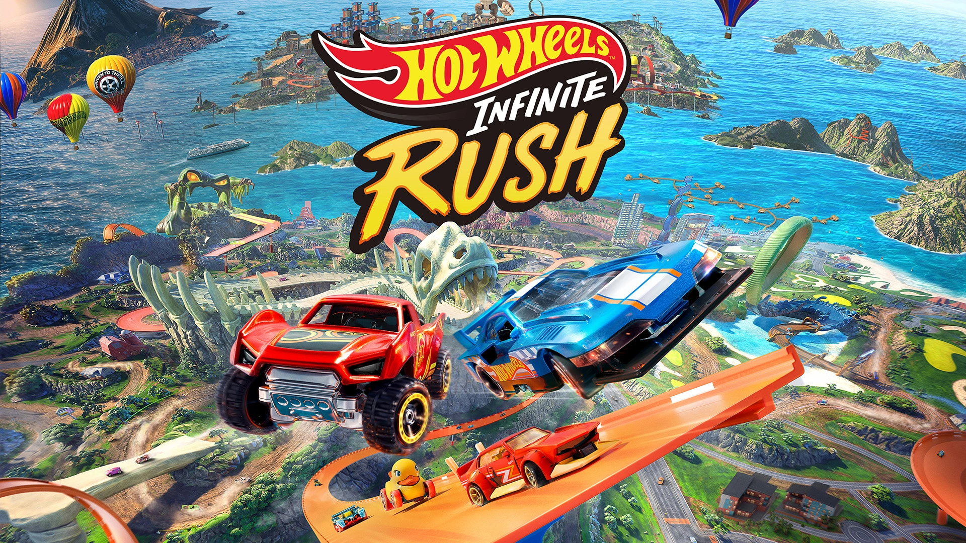 Hot Wheels Infinite Rush mistura corridas, exploração e construção de pistas